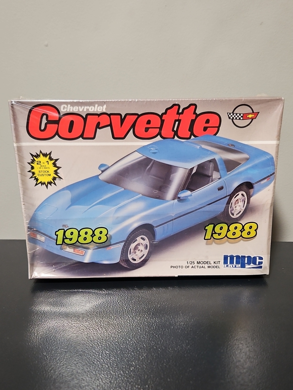 1988 Corvette 2n1 Custom Vtg Plastic Model Kit By Mpc